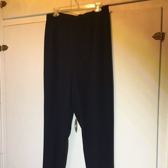 Vintage Positive Attitude Navy Blue 2pc. Pantsuit - Picture 8 of 11